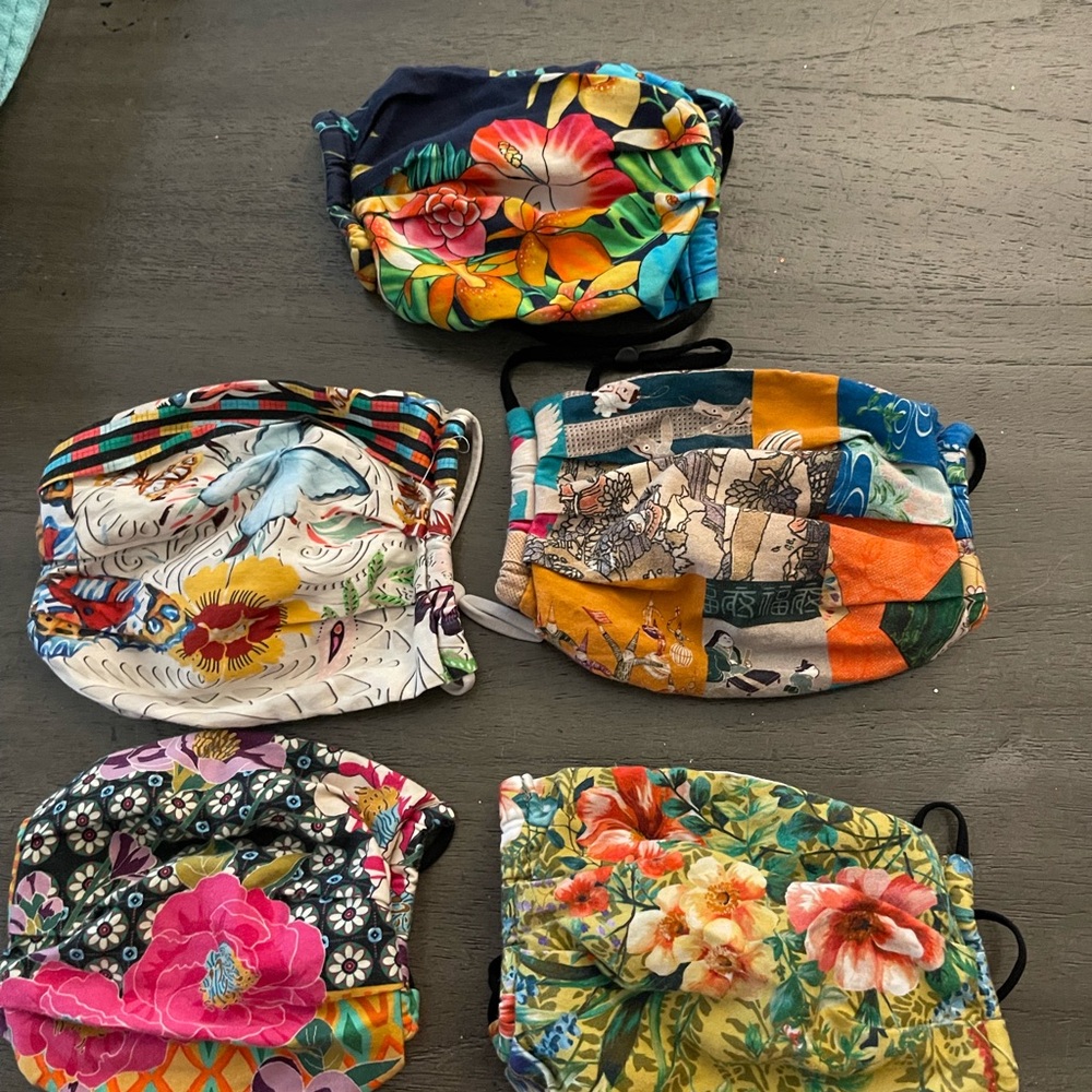 Johnny Was Floral and Patchwork Face Masks - Multicolor